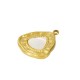Breloque Ronde Martelée en base de Coquille 16x18mm en Acier Inoxydable 304