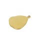 Breloque Ronde Martelée en base de Coquille 16x18mm en Acier Inoxydable 304