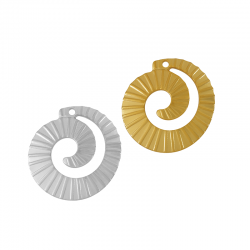 Pendentif en Acier Inoxydable 304 en Forme de Spirale 22 mm