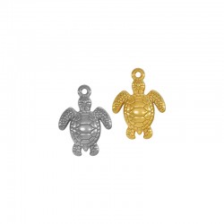 Stainless Steel 304 Charm Sea Turtle 16x18mm