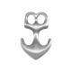 Pendentif Ancre en Acier Inoxydable 304 21 x 33 mm