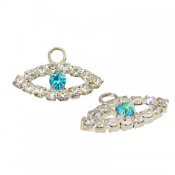 Colgante Ojo con Strass 9x17mm