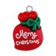 Resin Pendant Bag Merry Christmas 16x21mm/ 7mm