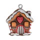 Resin Pendant House with Snow 27x26mm