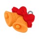 Resin Pendant Bell with Bow 24x20mm
