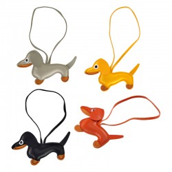 Pendentif Chien en PU 8 x 14 mm et 0.5 x 26 cm