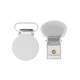 Clip Métallique à face Ronde avec Anneau en D 25 x 32 mm Ø 20 mm