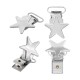 Metal Clip Star Face with D-Ring 30x41mm Ø20mm