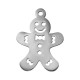 Stainless Steel 304 Charm Gingerbread 15x20mm