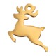 Stainless Steel 304 Charm Deer 16x18mm