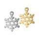Acero Inoxidable 304 Amuleto Copo de Nieve 13 x 18 mm