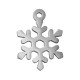 Acero Inoxidable 304 Amuleto Copo de Nieve 13 x 18 mm