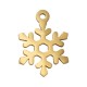 Portafortuna in Acciaio Inossidabile 304 Fiocco di Neve 13X18 mm