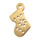 Breloque en Acier Inoxydable 304 « Chaussette de Noël » 9 x 15 mm