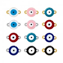 Connecteur en Acier Inoxydable 304 Evil Eye 9.7 x 6 mm