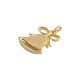 Charm Cloche en Laiton Émaillé avec Zircon 15 x 19 mm