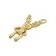 Charm Lapin en Laiton avec Zircon 5 x 14 mm