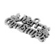 Pendentif en Zamak « Merry Christmas » 35 x 15 mm