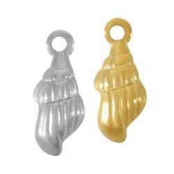 Breloque Coquille 7x18mm en Acier Inoxydable 304