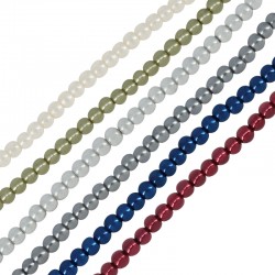 Perle de Verre Ronde 6 mm (~72 Pièces/Fil)