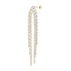 Brass Earring with Zircon 13x74mm