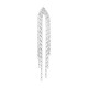 Orecchino in Ottone con Zircone 13X74 mm