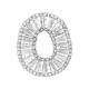 Boucle D'Oreille en Laiton avec Zircon 25 x 29 mm