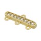 Barrette en Laiton avec Zircon 14 x 16 mm