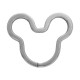 Portachiavi in Metallo a Forma di Topo 38X32 mm