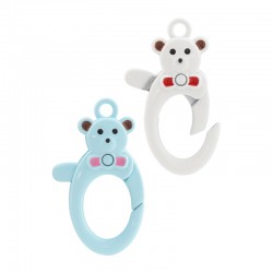 Zamak Key Ring Bear 21x35mm/7mm