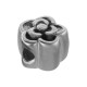 Perla in Acciaio Inossidabile 304 a Forma di Fiore 6 Mm/5.5 mm Ø 1.8 mm