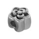 Perla in Acciaio Inossidabile 304 a Forma di Fiore 6 Mm/5.5 mm Ø 1.8 mm
