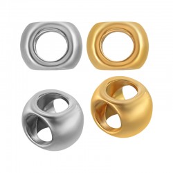 Perla in Acciaio Inossidabile 304 con Fori 5X6.8 mm Ø3.3 mm