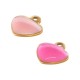 Enameled Stainless Steel 304 Charm Heart 5x5.5mm/1.9mm