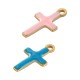 Enameled Stainless Steel 304 Charm Cross 5.5x10mm/1.5mm