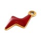Breloque en Acier Inoxydable 304 Émaillé en Forme D'Éclair 4.6 x 9.5 mm/2 mm