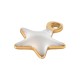 Charm Étoile en Acier Inoxydable 304 Émaillé 5 x 6 Mm/1.2 mm