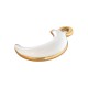 Enameled Stainless Steel 304 Charm Moon 5.6x9mm/1.7mm