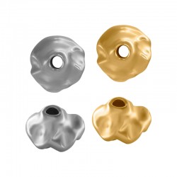 Perla in Acciaio Inossidabile 304 Irregolare 7.2X6 mm Ø1.5 mm