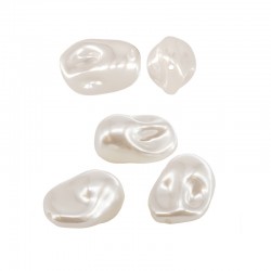 Pearl ABS Bead Irregular 18x26mm/16mm Ø1.4mm