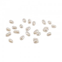 Pearl ABS Bead Oval 2.8x4.4mm Ø0.8mm