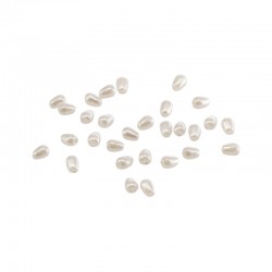 Pearl ABS Bead Drop 2.6x3.3mm Ø0.7mm