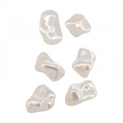 Pearl ABS Bead Irregular 11.5x16mm/8.4mm Ø1.3mm