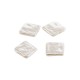Pearl ABS Bead Square 15.8mm/3.8mm Ø1mm
