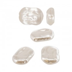 Pearl ABS Bead Oval 15x21mm/6.8mm Ø1.2mm
