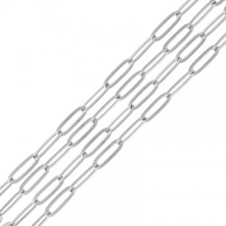 Chaîne maille Ovale 4x12mm/08mm en Acier Inoxydable 304