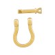 Brass Screw Horseshoe Clasp 18x15mm