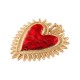 Enameled Zamak Charm Heart 35x40mm