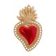 Ciondolo in Zama Smaltata a Forma di Cuore 29X48 mm