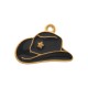 Charm Chapeau en Acier Inoxydable 304 Émaillé 24 x 16 mm